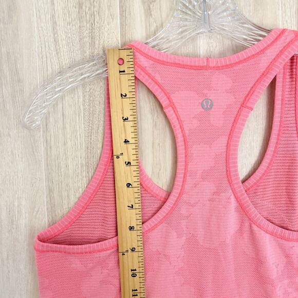 LULULEMON Swiftly Tech Racerback Tank Top Womens Size 8 Coral Pink Gym Running - Picture 9 of 13
